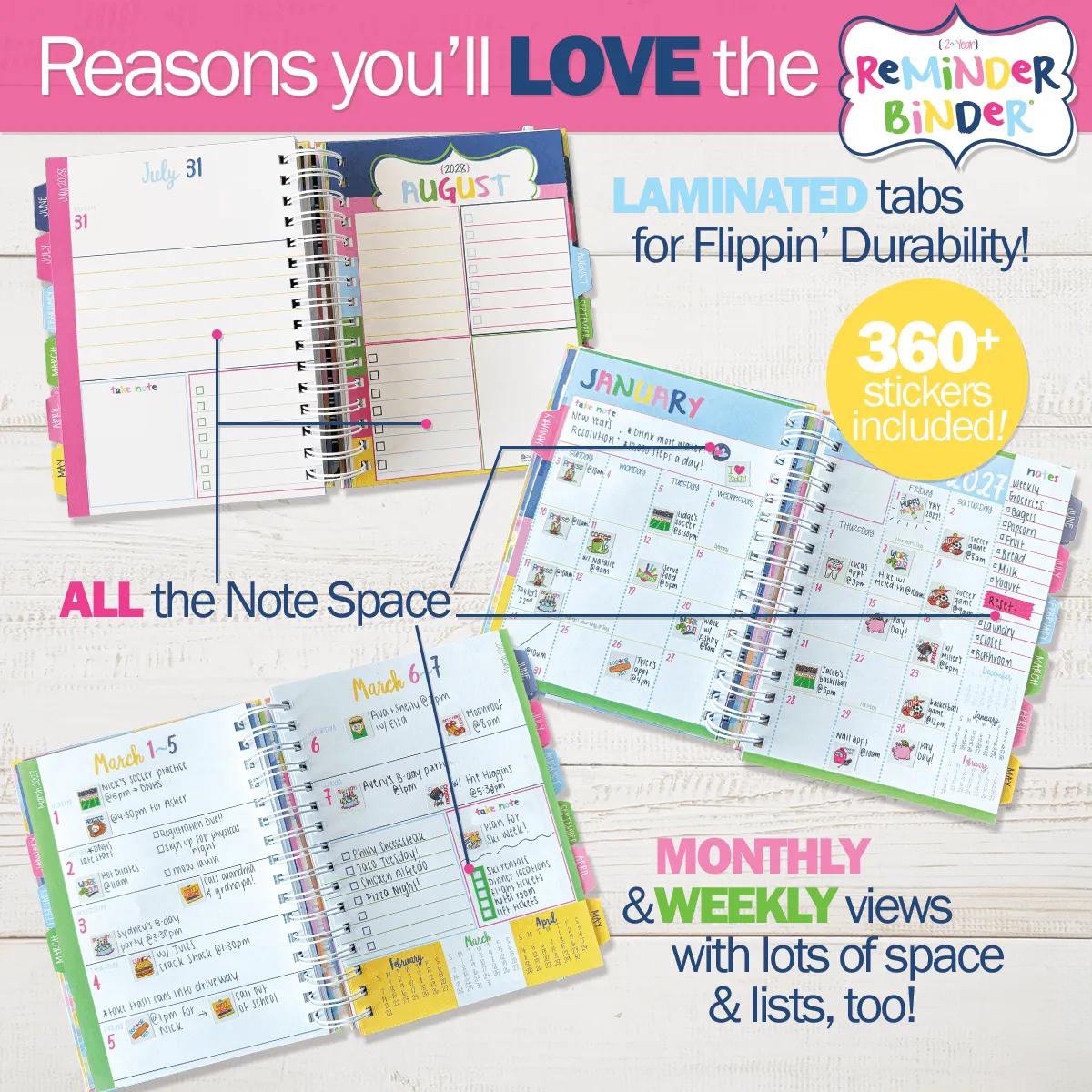 📅✨2027–2028 Reminder Binder® – 24-Month All-in-One Life Planner | January 2027 - December 2028-ddh