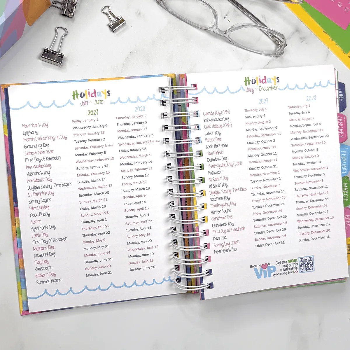 📅✨2027–2028 Reminder Binder® – 24-Month All-in-One Life Planner | January 2027 - December 2028-ddh