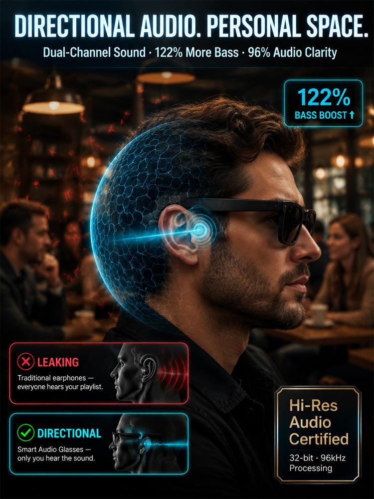 🔥👓AI Smart Glasses: 100% Offline Translation Zoom & Explore Smarter-ddh