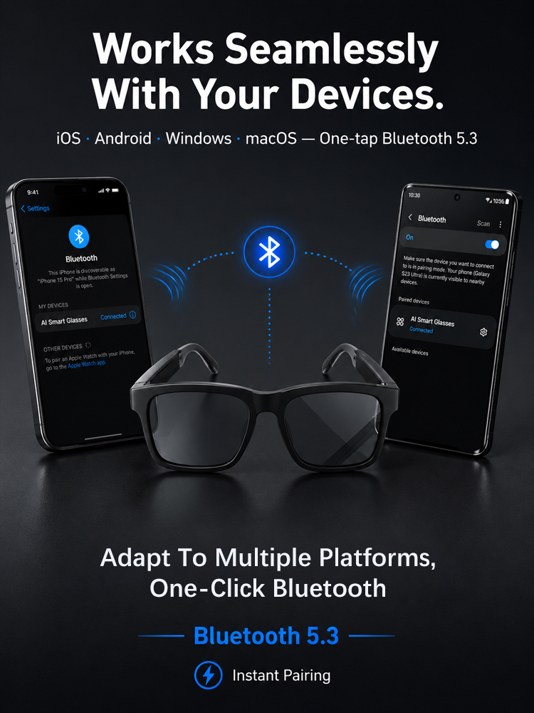 🔥👓AI Smart Glasses: 100% Offline Translation Zoom & Explore Smarter-ddh