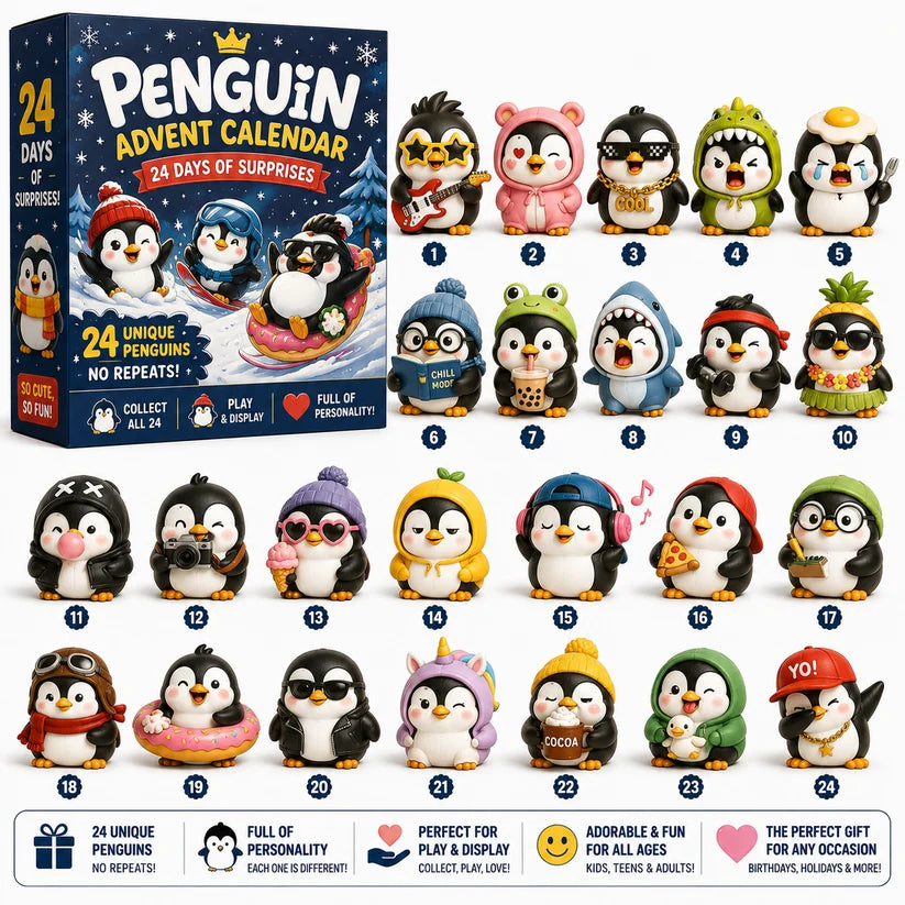 🐧 24 Days of Penguin Surprises Advent Calendar – 24 Unique Penguins, 3 Fun Editions-ddh