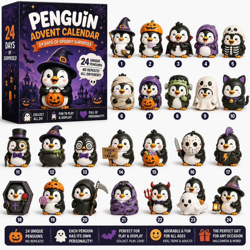 🐧 24 Days of Penguin Surprises Advent Calendar – 24 Unique Penguins, 3 Fun Editions-ddh