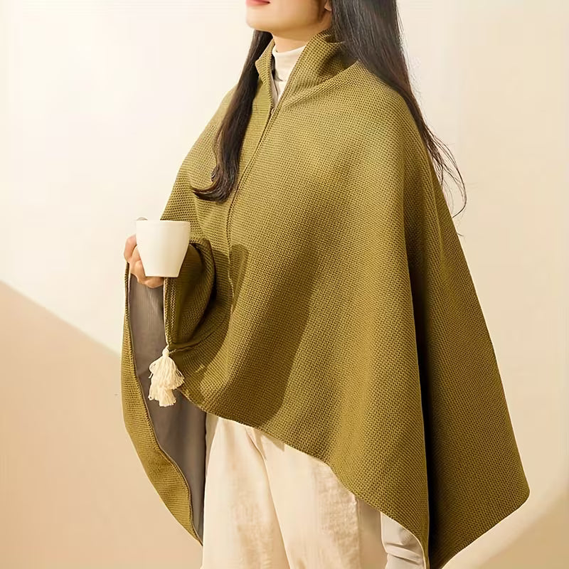 Wearable Heated Shawl 3 Heat Levels Portable Thermal Wrap-ddh