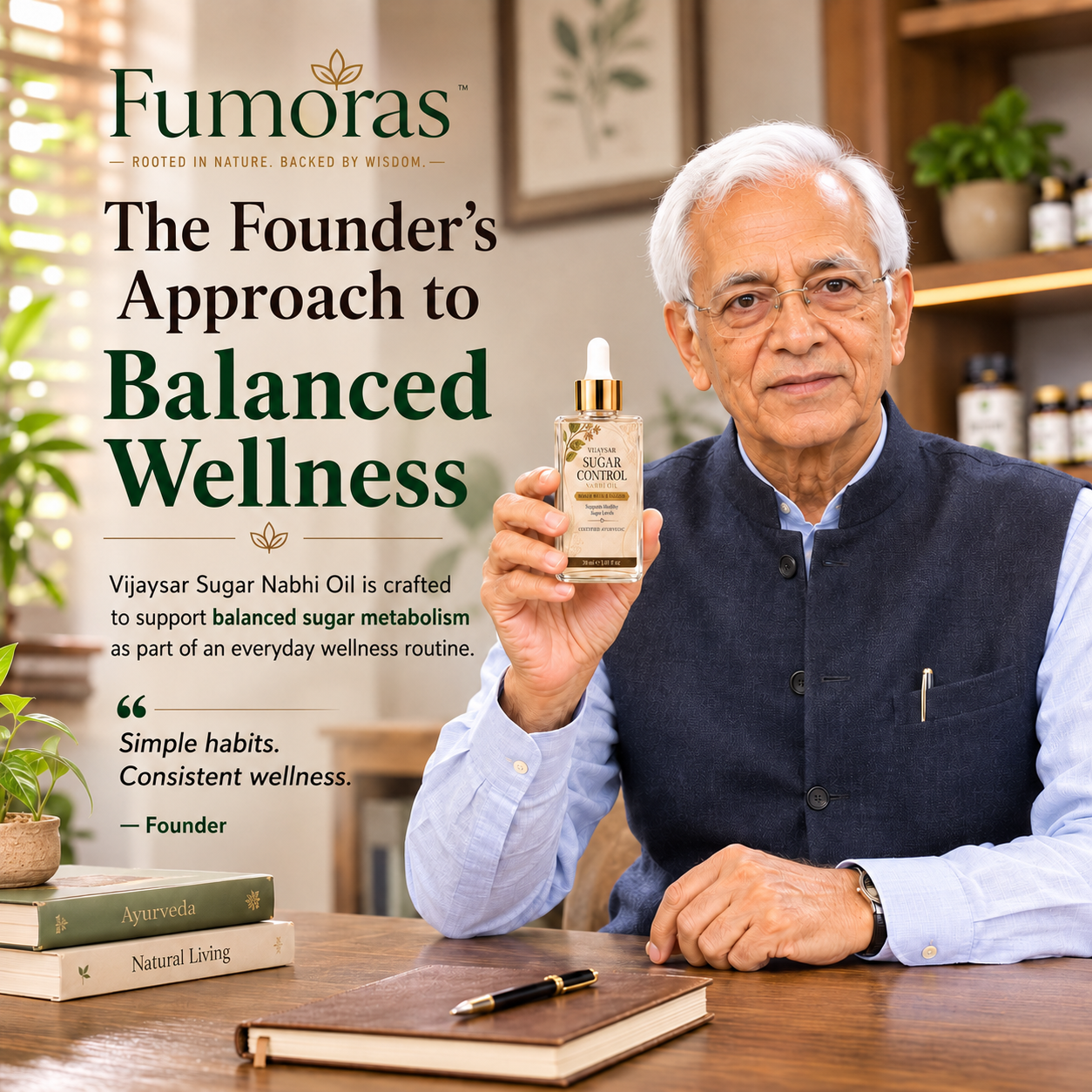 Fumoras® Vijaysar Sugar Nabhi Oil Natural Blood Sugar Management