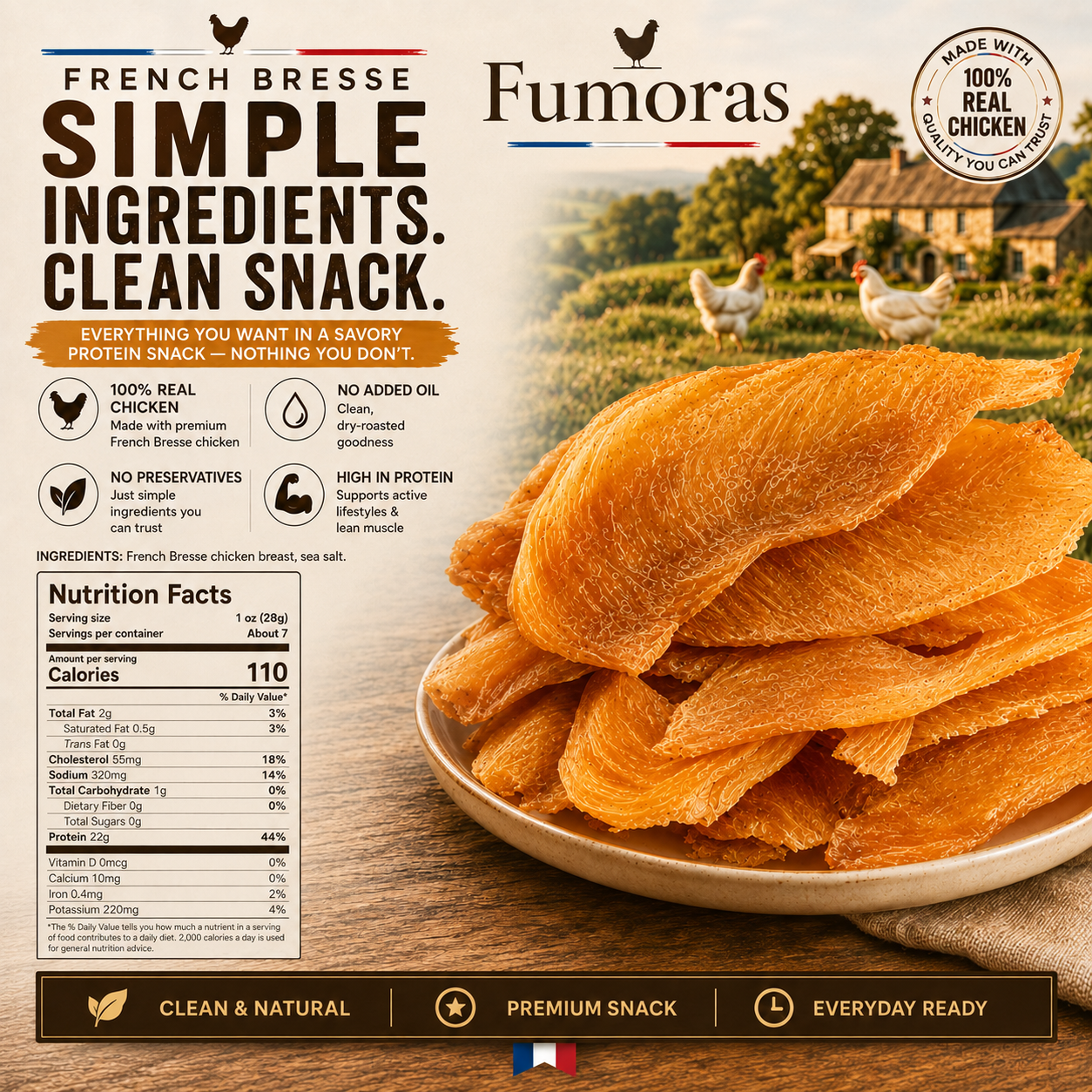 🐔French Bresse Chicken Breast Slices-dongg