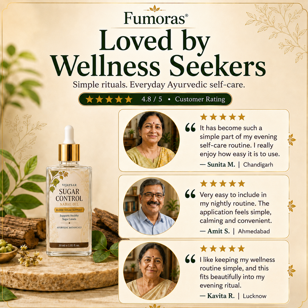 Fumoras® Vijaysar Sugar Nabhi Oil Natural Blood Sugar Management