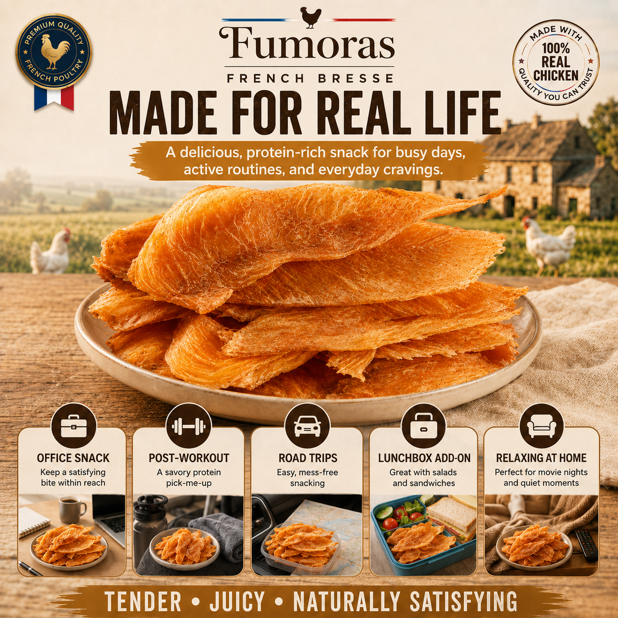 🐔French Bresse Chicken Breast Slices-dongg