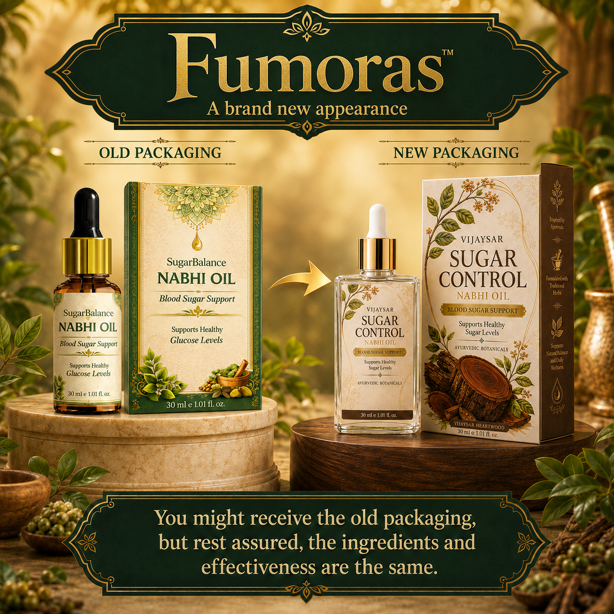 Fumoras® Vijaysar Sugar Nabhi Oil Natural Blood Sugar Management