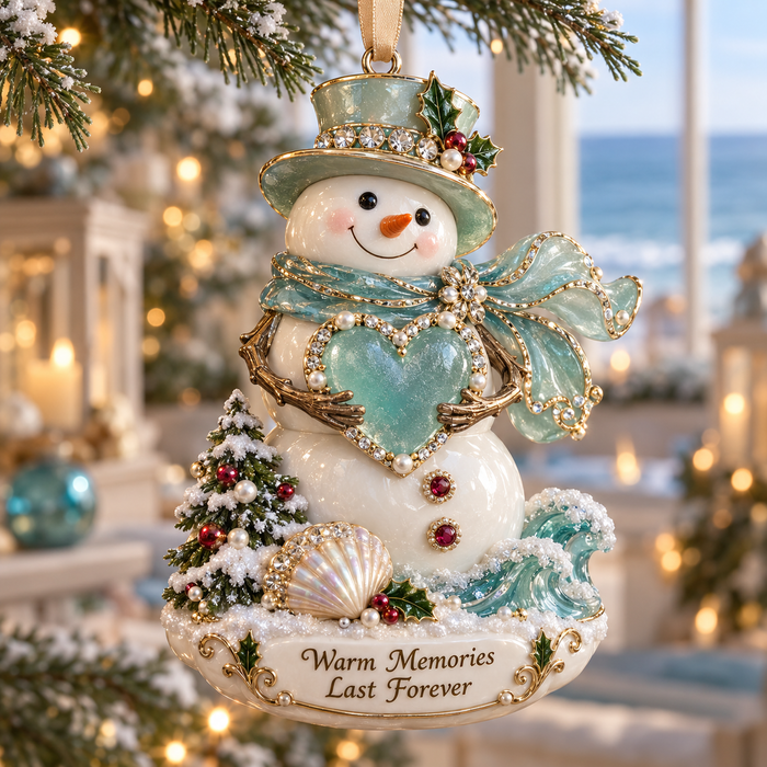 Snowman coastal ornament
