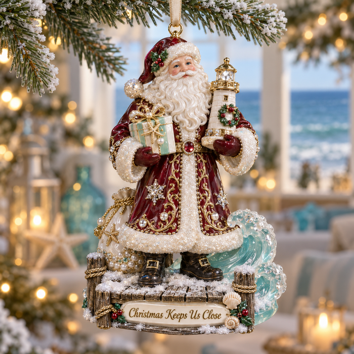 Santa coastal ornament