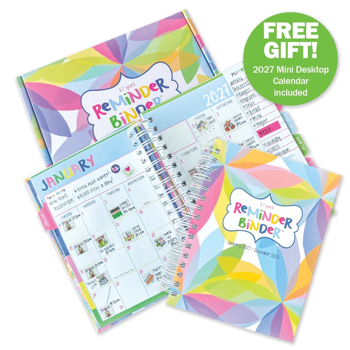 📅✨2027–2028 Reminder Binder® – 24-Month All-in-One Life Planner | January 2027 - December 2028-ddh