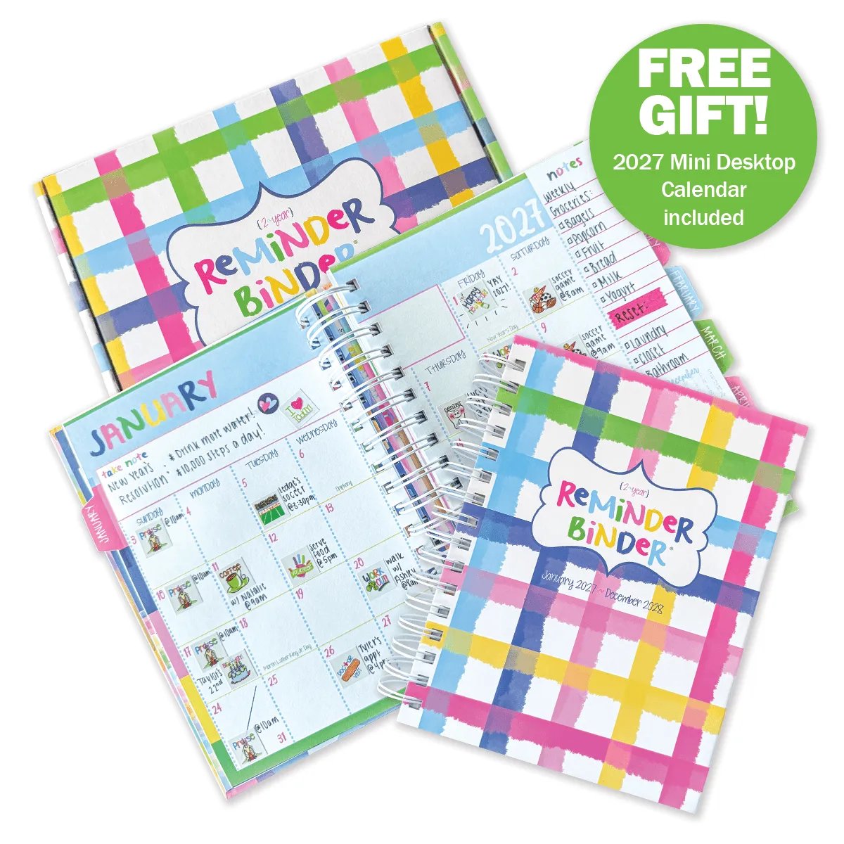 📅✨2027–2028 Reminder Binder® – 24-Month All-in-One Life Planner | January 2027 - December 2028-ddh