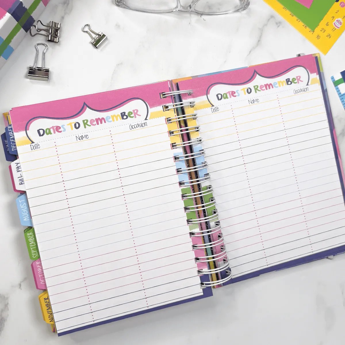 📅✨2027–2028 Reminder Binder® – 24-Month All-in-One Life Planner | January 2027 - December 2028-ddh