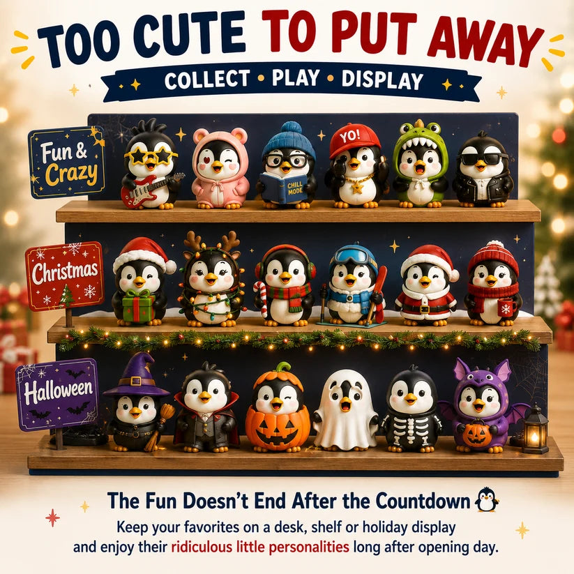 🐧 24 Days of Penguin Surprises Advent Calendar – 24 Unique Penguins, 3 Fun Editions-ddh